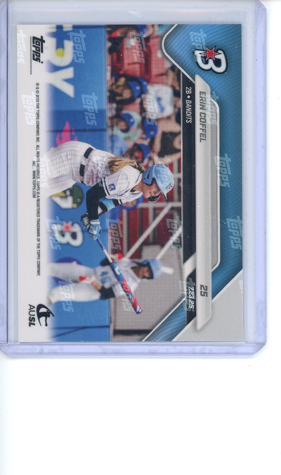 2025 Topps Now Erin Coffel Hitter Of The Year In Person Auto No. 25 Silver Ink