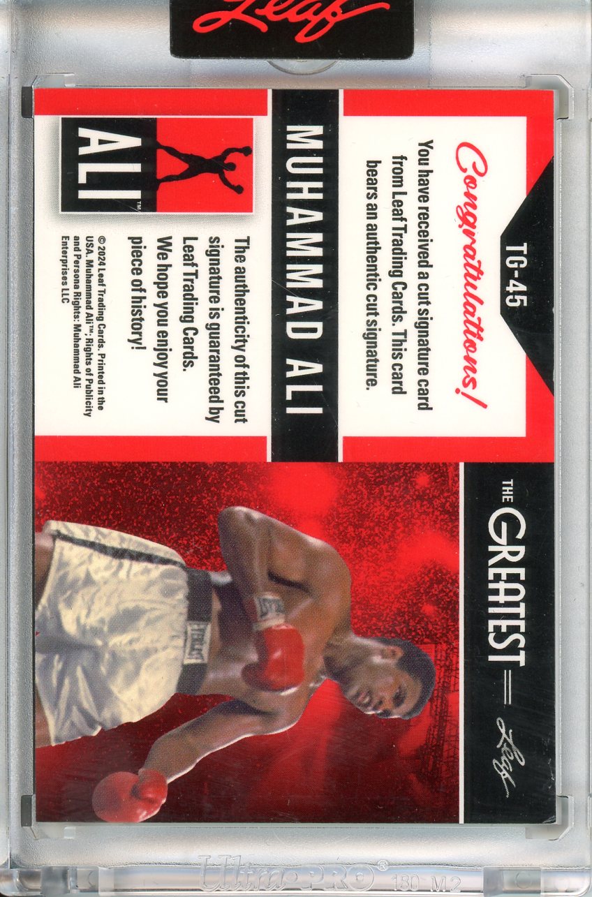 2024 Leaf Muhammad Ali Collection The Greatest Cut Autograph /3
