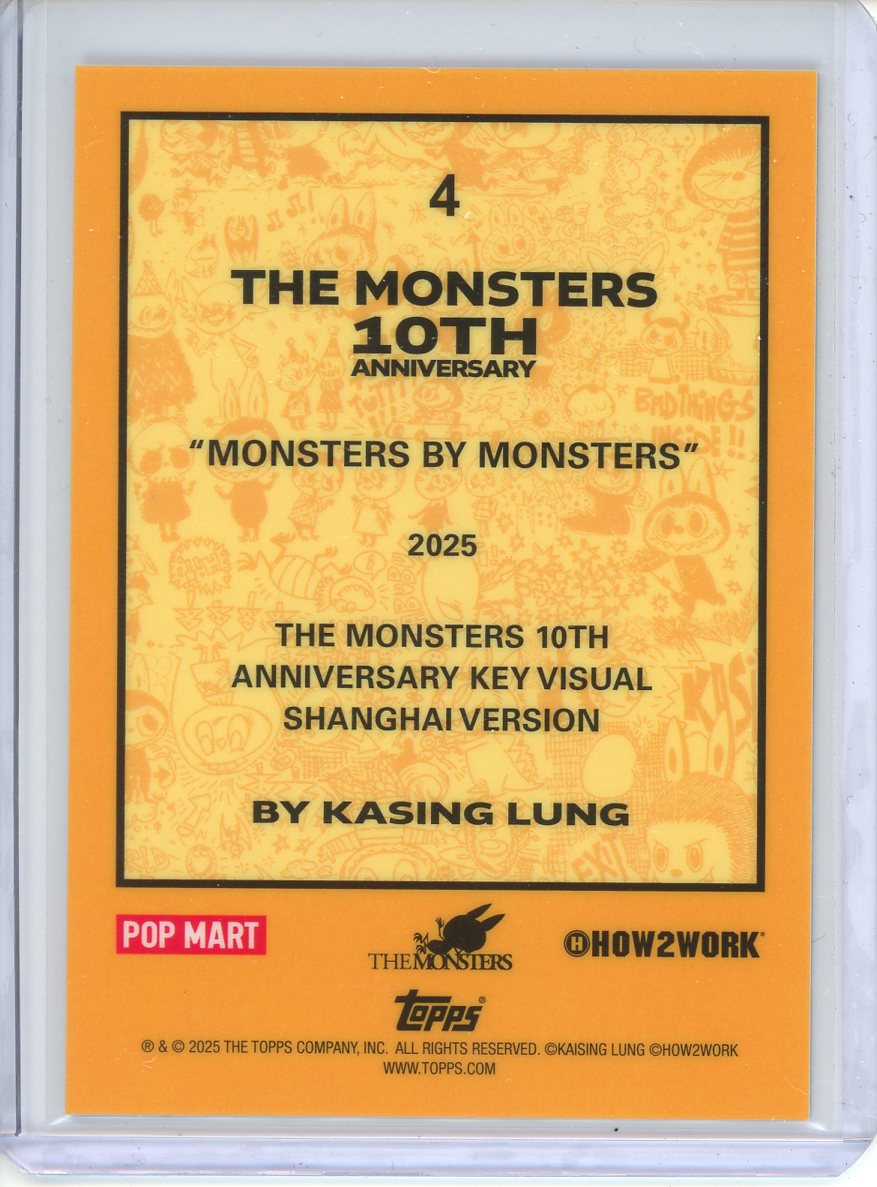 2025 Topps Chrome Labubu Monsters by Monsters #4 Facsimile Refractor Auto