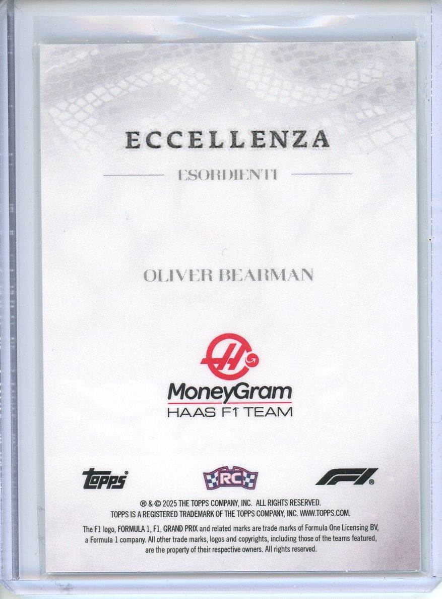 2025 Topps Eccellenza Oliver Bearman /75