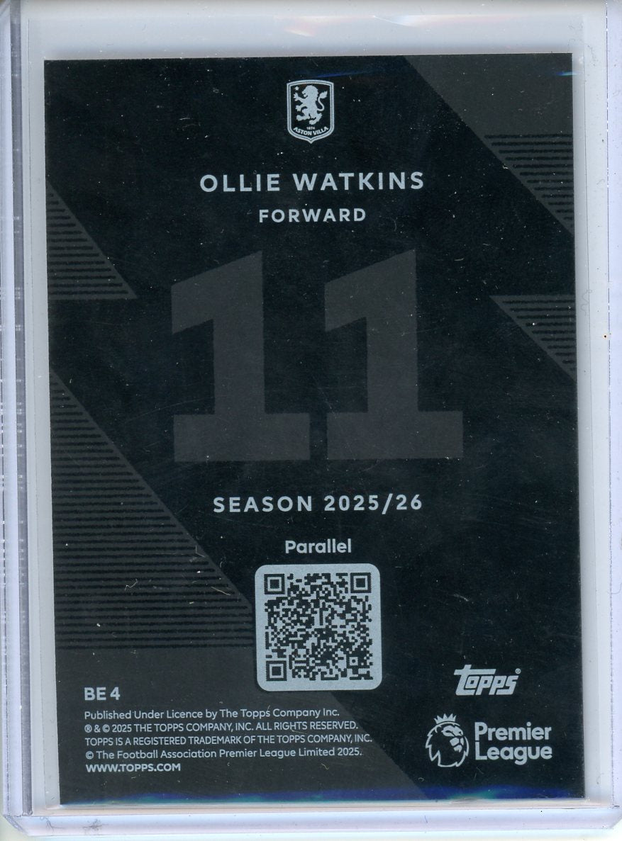 2025/26 Topps EPL Ollie Watkins Black Edge Orange /25 BE-4