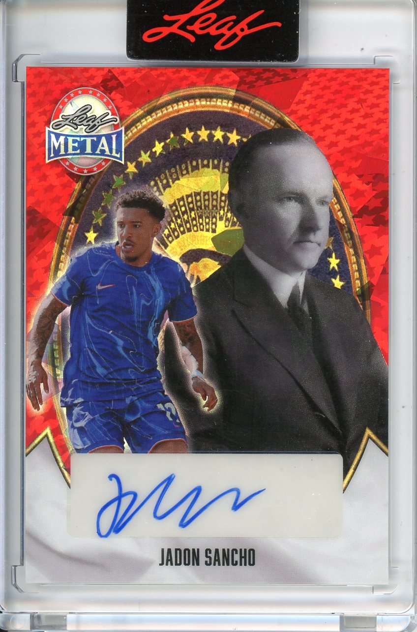 2026 Leaf Metal President's Day Jadon Sancho Red Auto 1/1