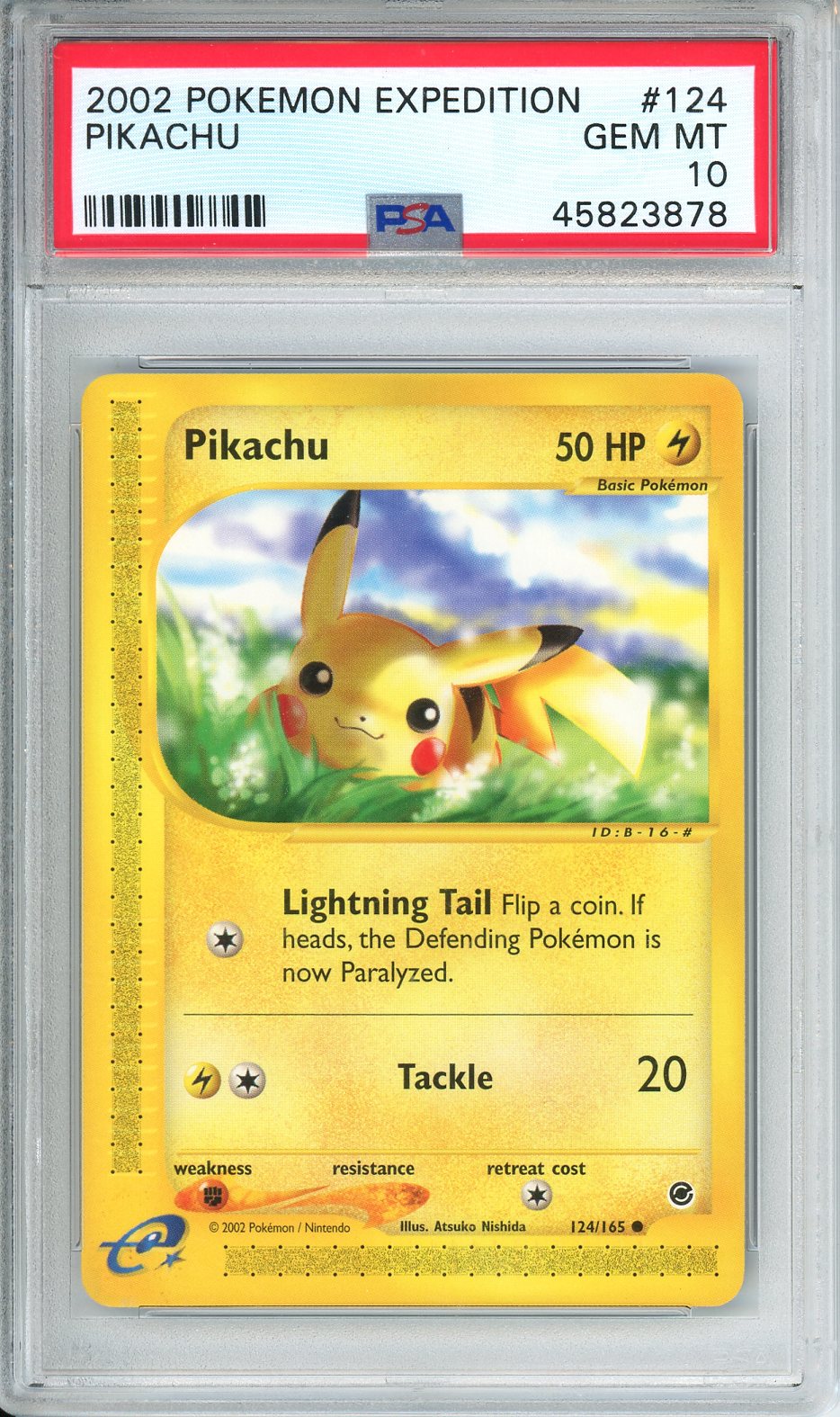 2002 Pokemon Expedition Pikachu #124 PSA 10