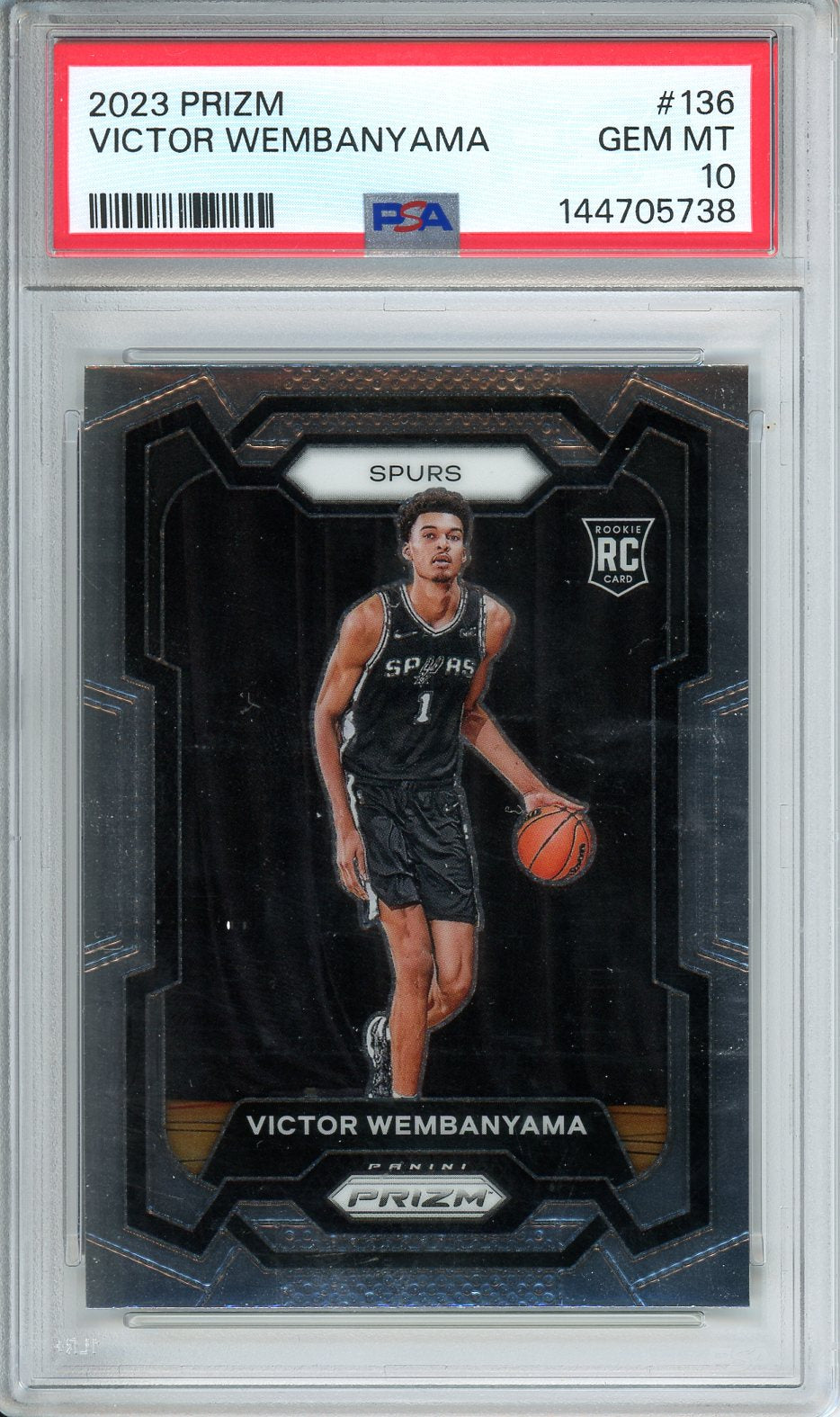 2023-24' Victor Wembanyama Prizm Basketball Rookie PSA 10