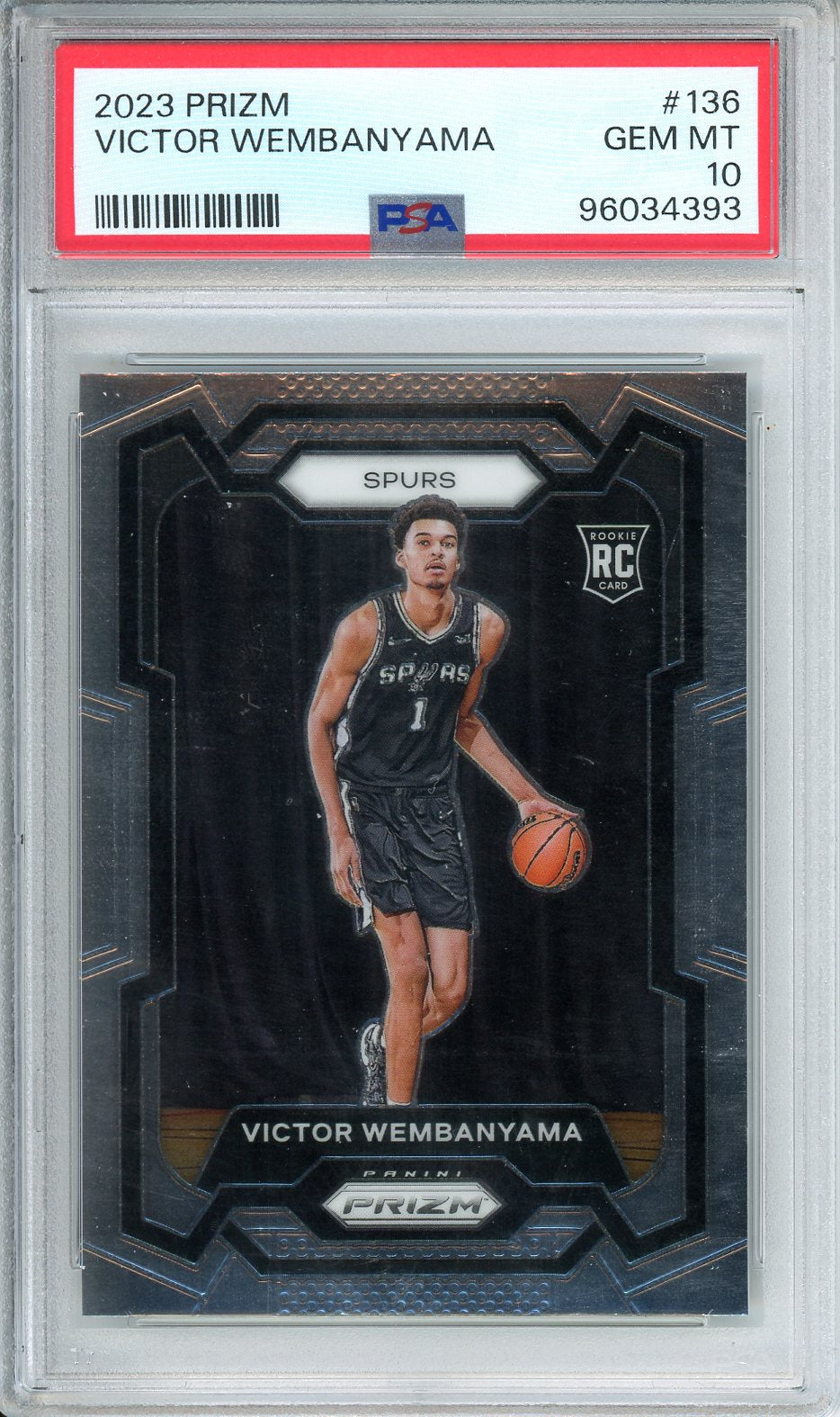 2023-24' Victor Wembanyama Prizm Basketball Rookie PSA 10