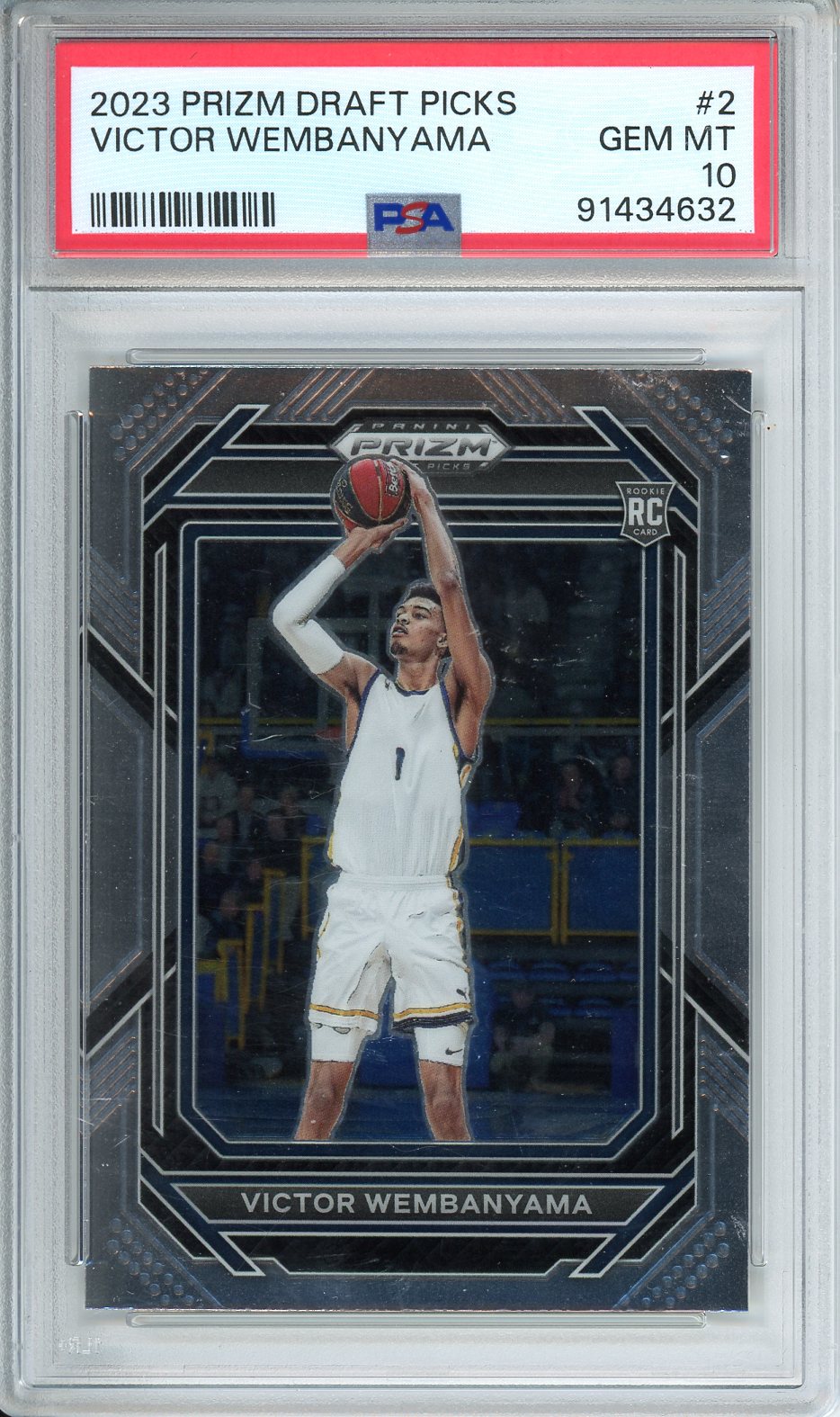 2023-24' Victor Wembanyama Prizm Draft Picks Basketball Rookie PSA 10