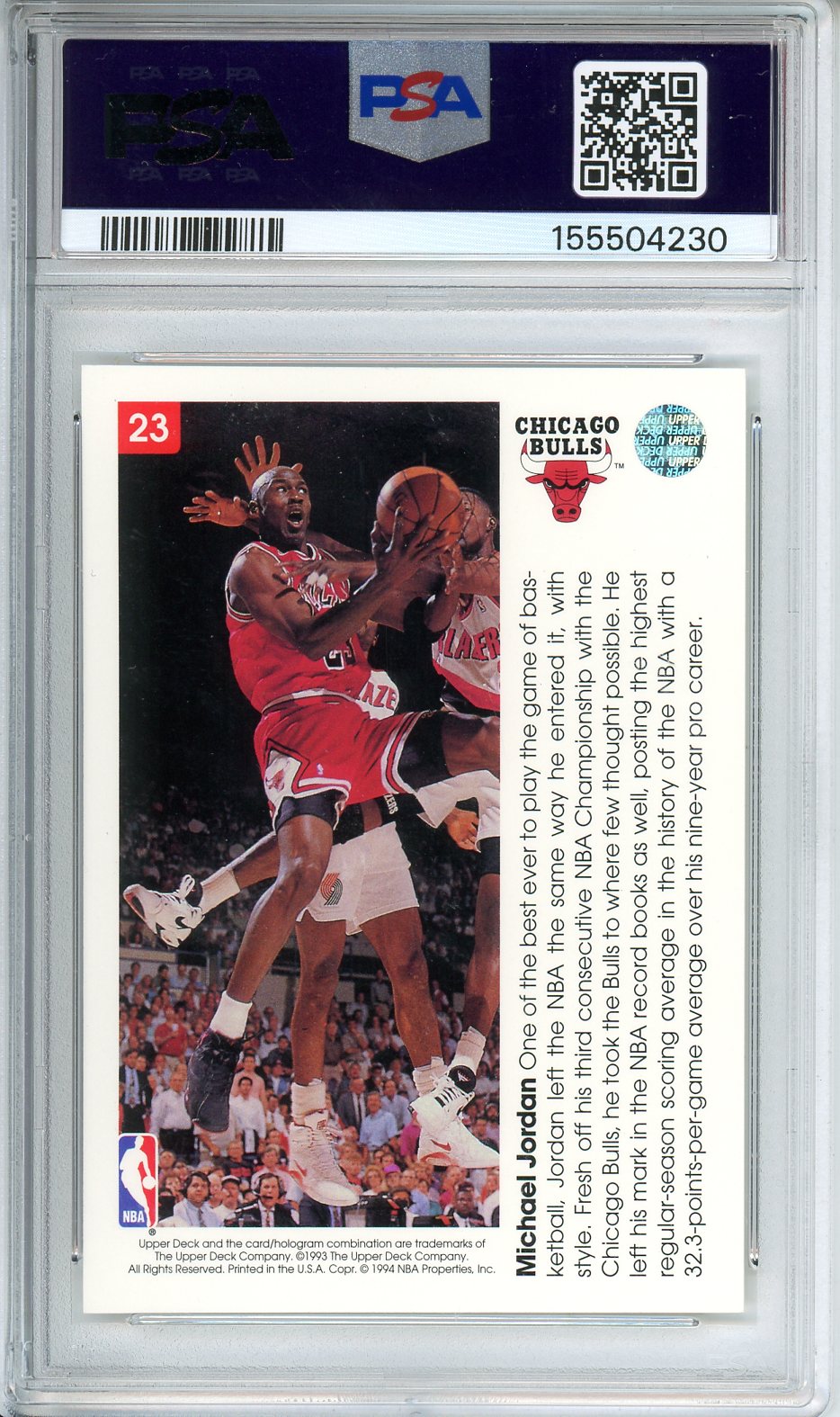 1993 U.D. Pro View 3-D Michael Jordan #23 PSA 9