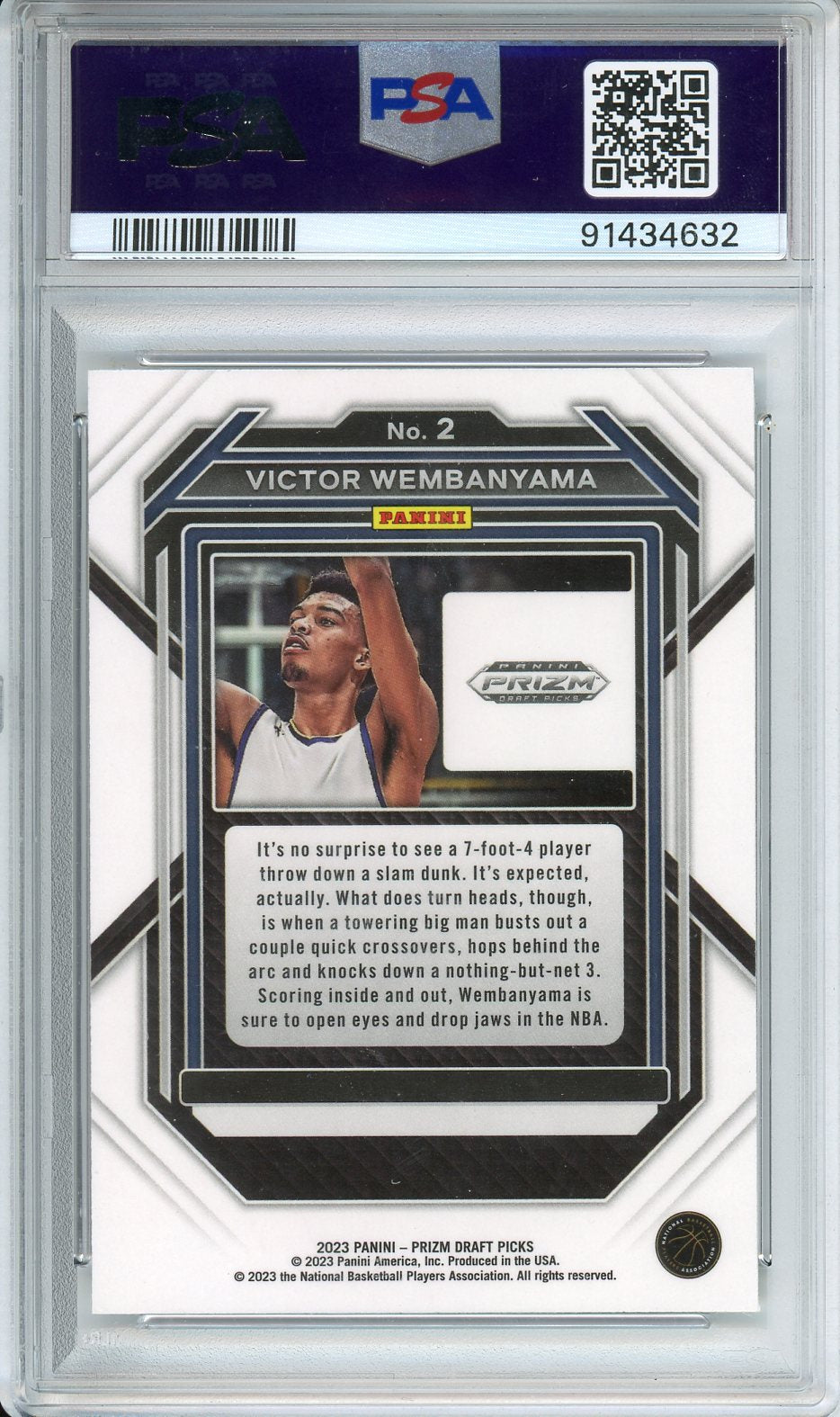 2023-24' Victor Wembanyama Prizm Draft Picks Basketball Rookie PSA 10
