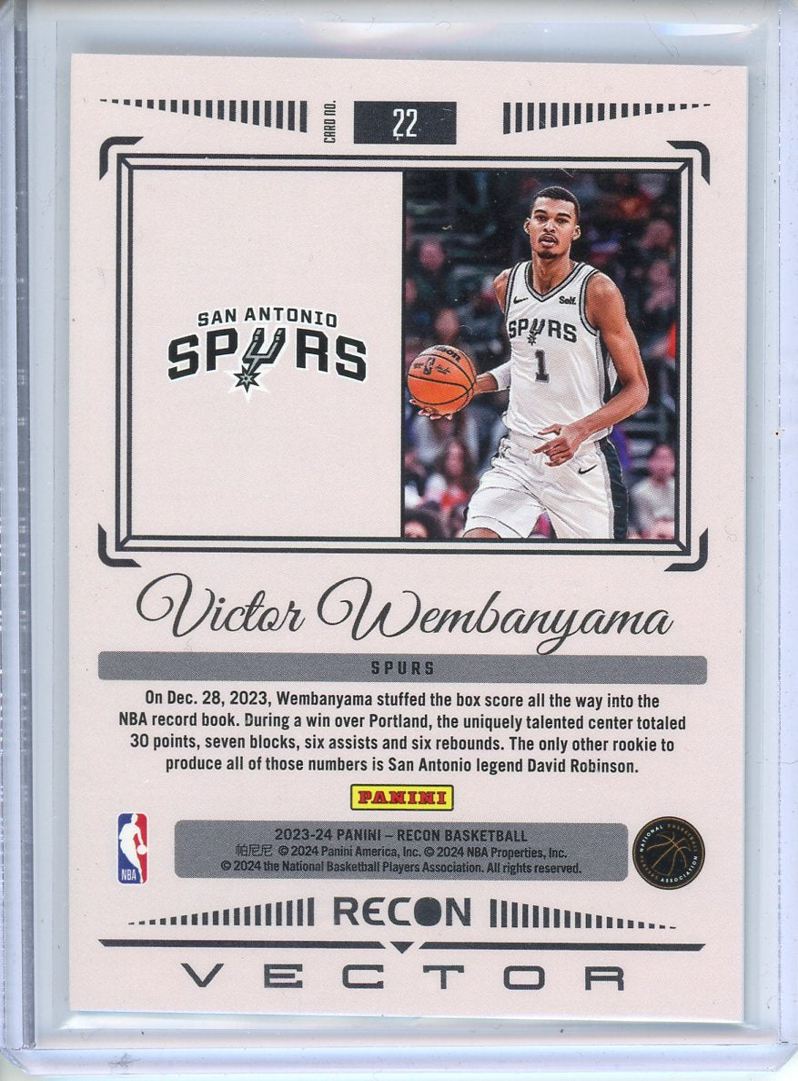 2023-24' Victor Wembanyama Panini Recon Basketball Rookie
