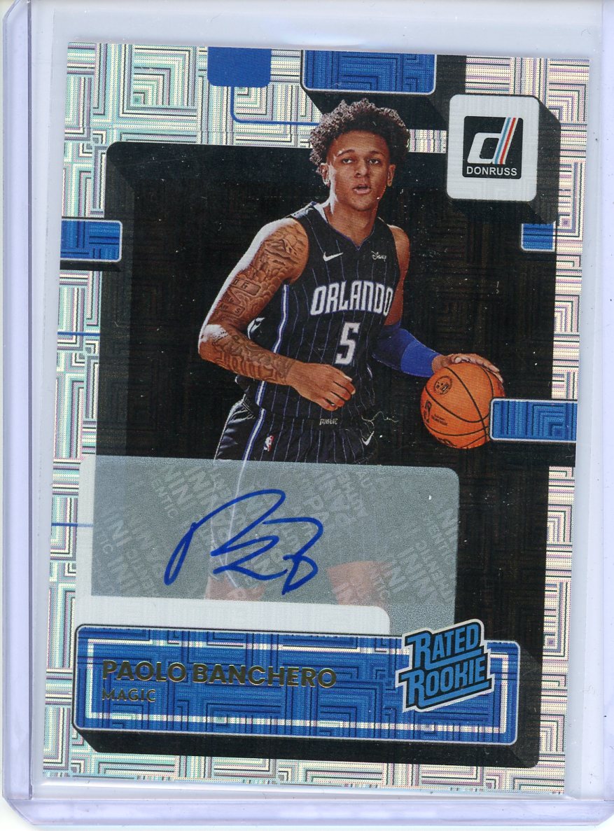 2022/23 Donruss Basketball Paolo Banchero Rated Rookie Auto Choice 201