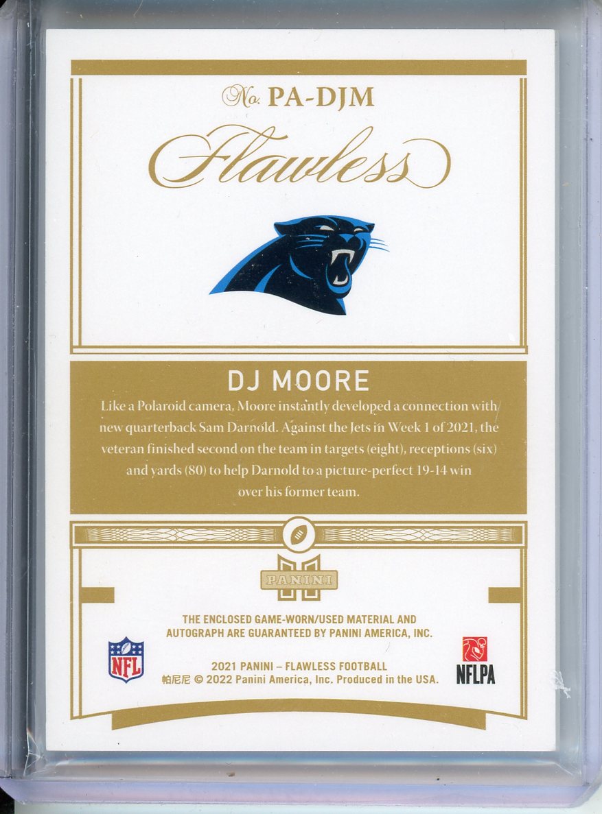 2021 Panini Flawless Football DJ Moore Patch Auto /10 PA-DJM