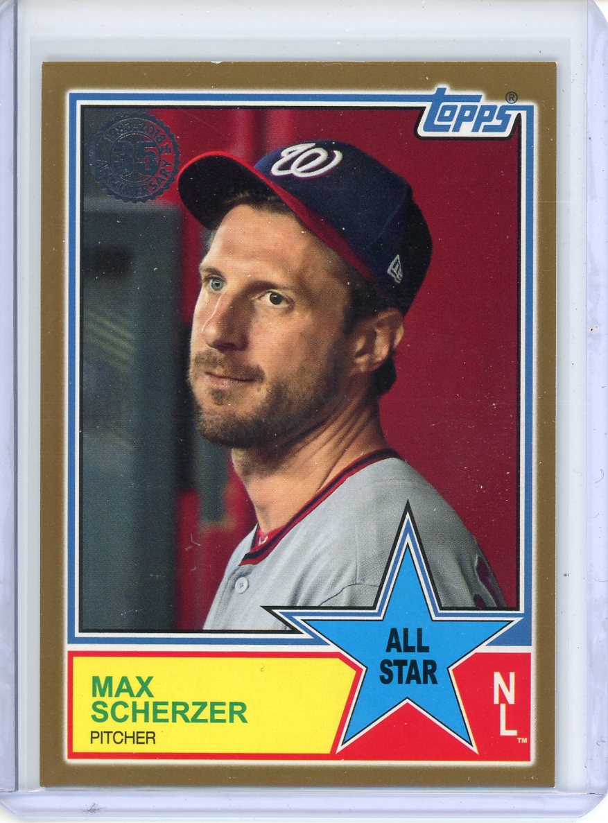 2018 Topps Max Scherzer #83AS-20 35th Anniversary All Star Gold /50