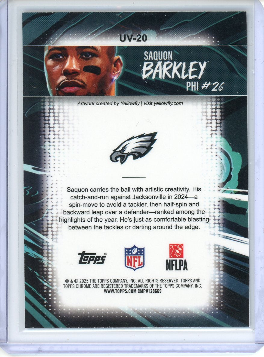2025 Topps Chrome Saquon Barkley Ultra Violet #UV-20