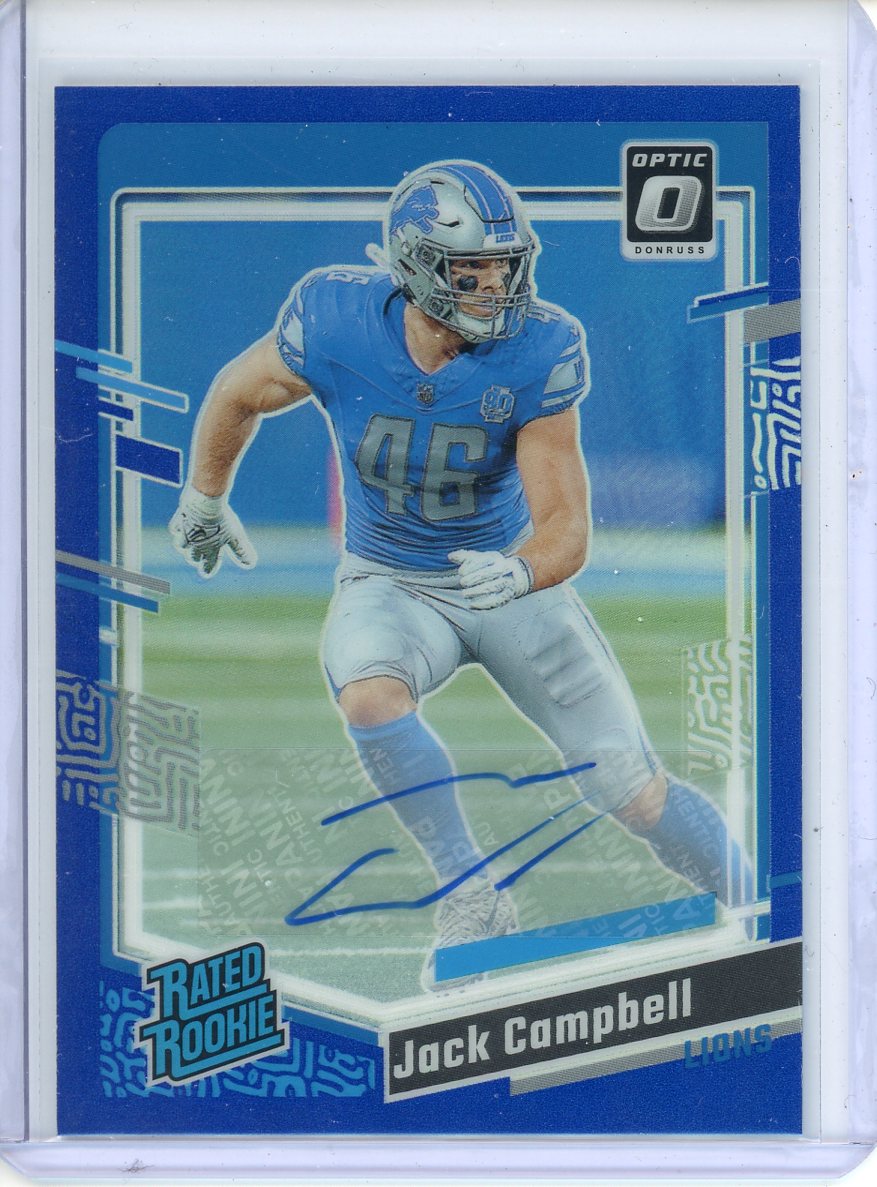 2023 Panini Donruss Optic Jack Campbell #235 Rated Rookie Blue Auto /99