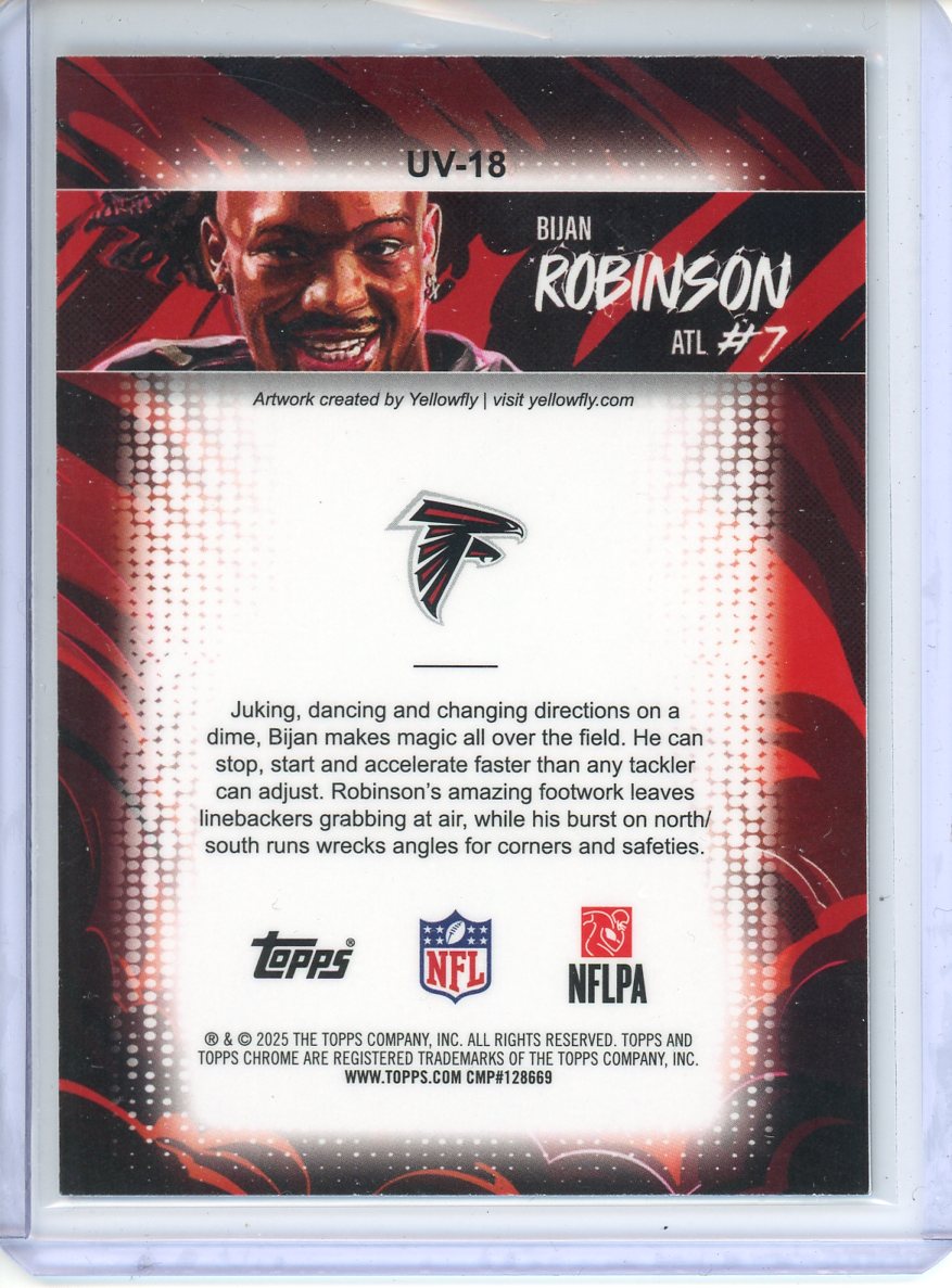 2025 Topps Chrome Bijan Robinson Ultra Violet #UV-18