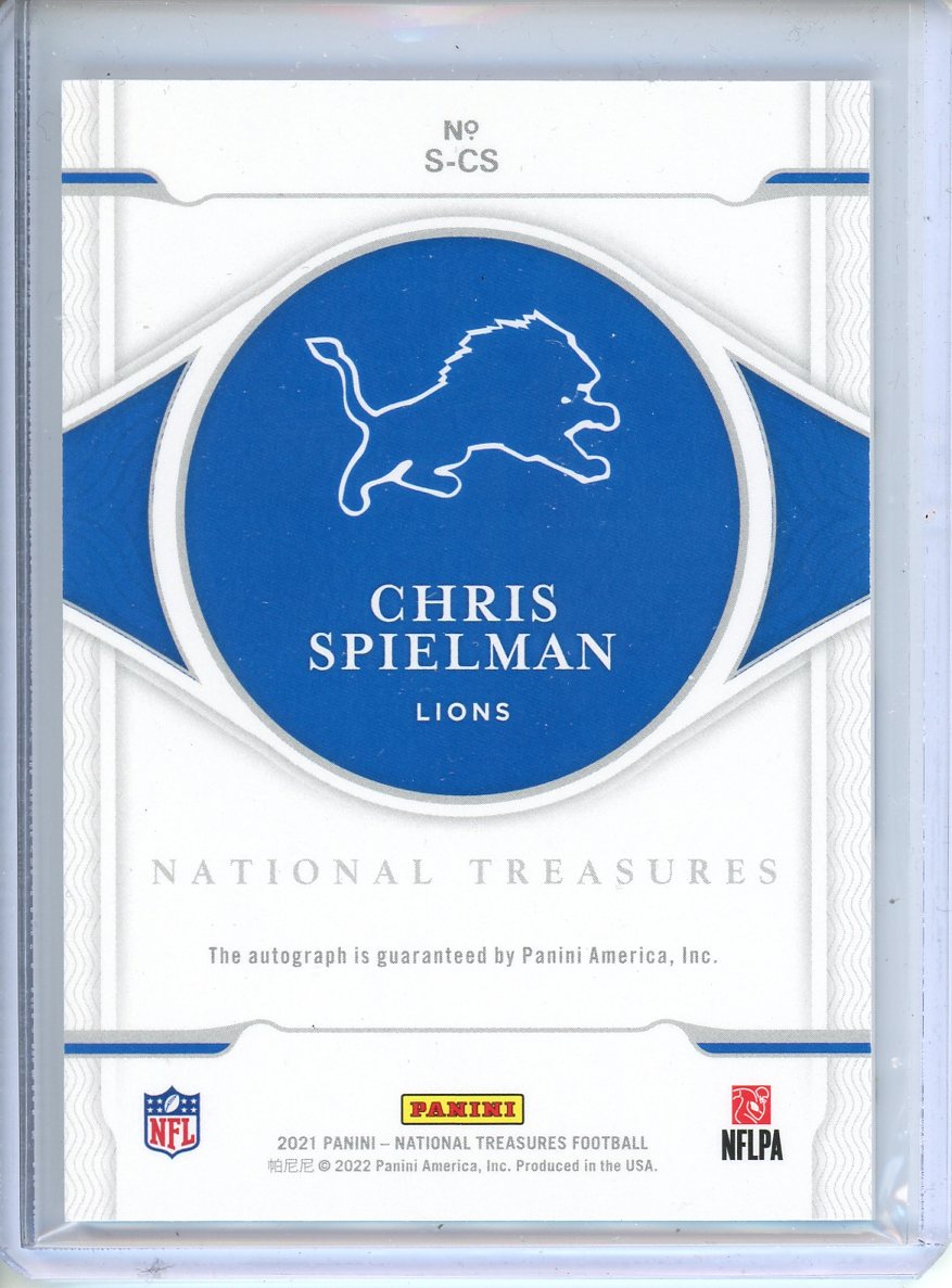 2021 Panini National Treasures Chris Spielman #S-CS Auto /25