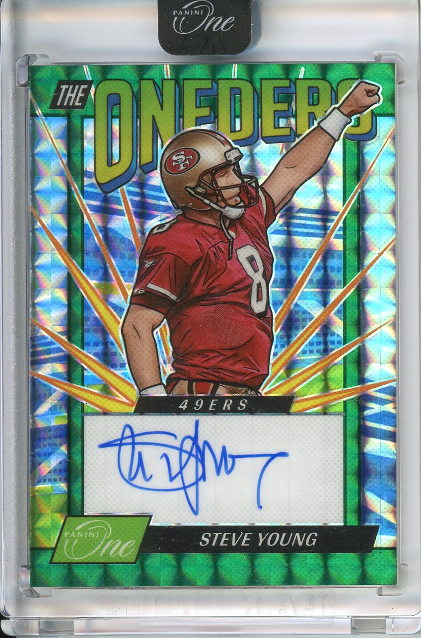 2023 Panini One Football Steve Young The Oneders Auto /5 No. 375