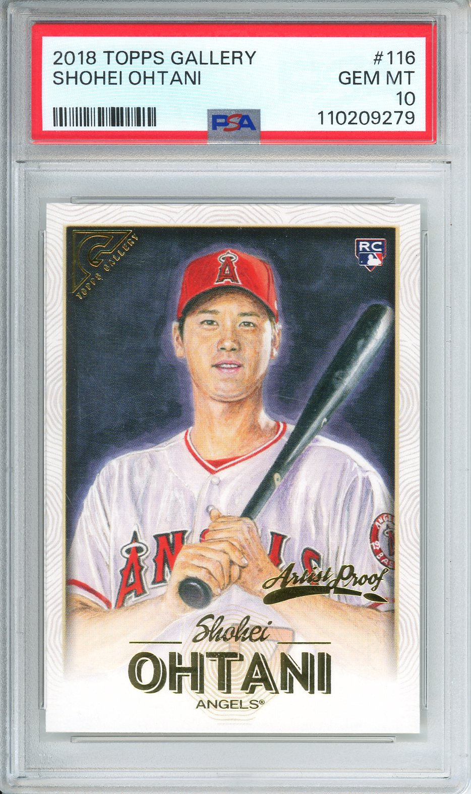 2018 Topps Gallery Shohei Ohtani Rookie PSA 10 #116 Angels