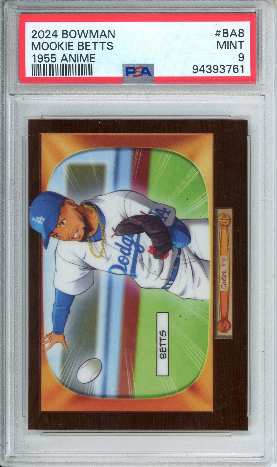 2024 Bowman Mookie Betts 1955 Anime PSA 9 #BA8