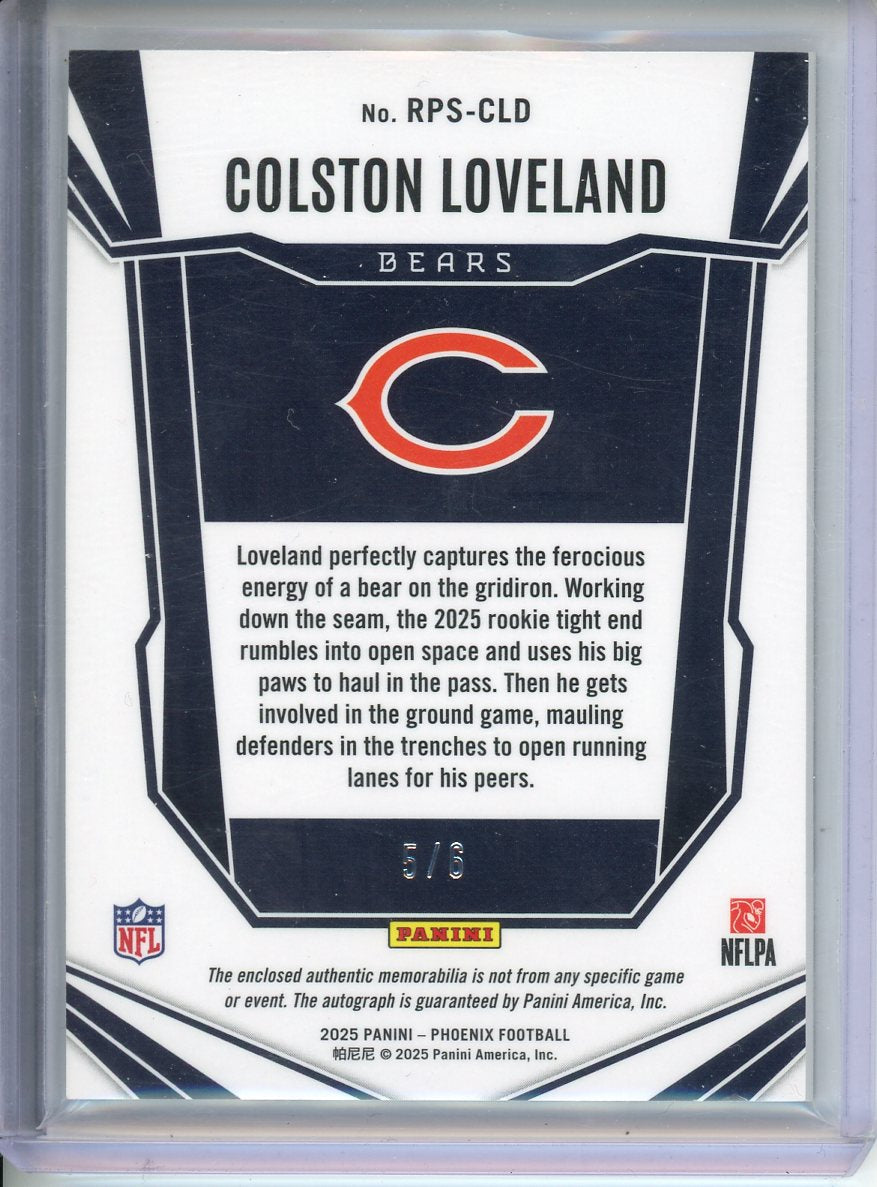 2025 Select Colton Loveland Rookie Patch Auto /6 Dreamweaver RPS-CLD
