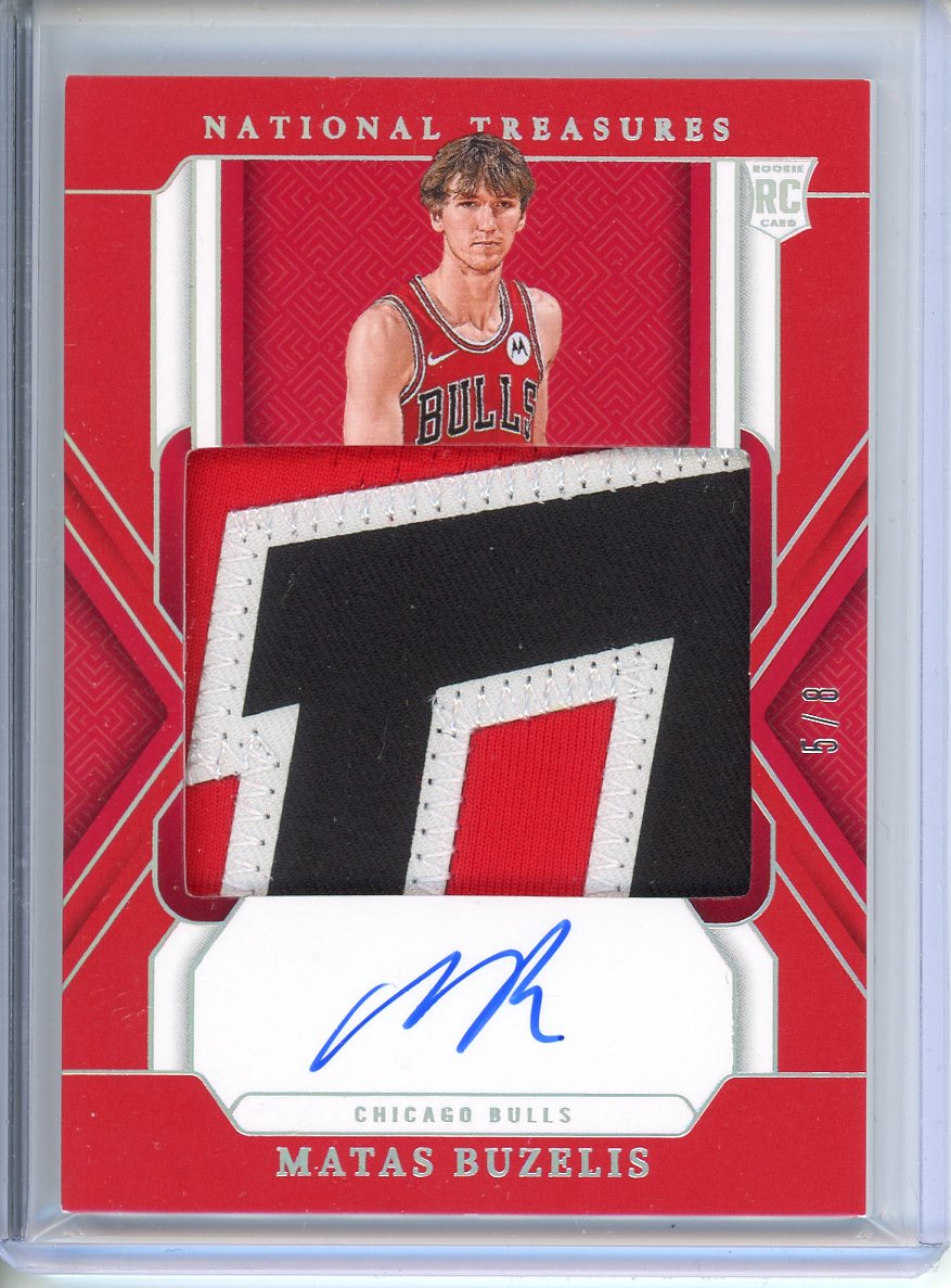 2024-25 Panini National Treasures Matas Buzelis RC #112 Patch Auto /8