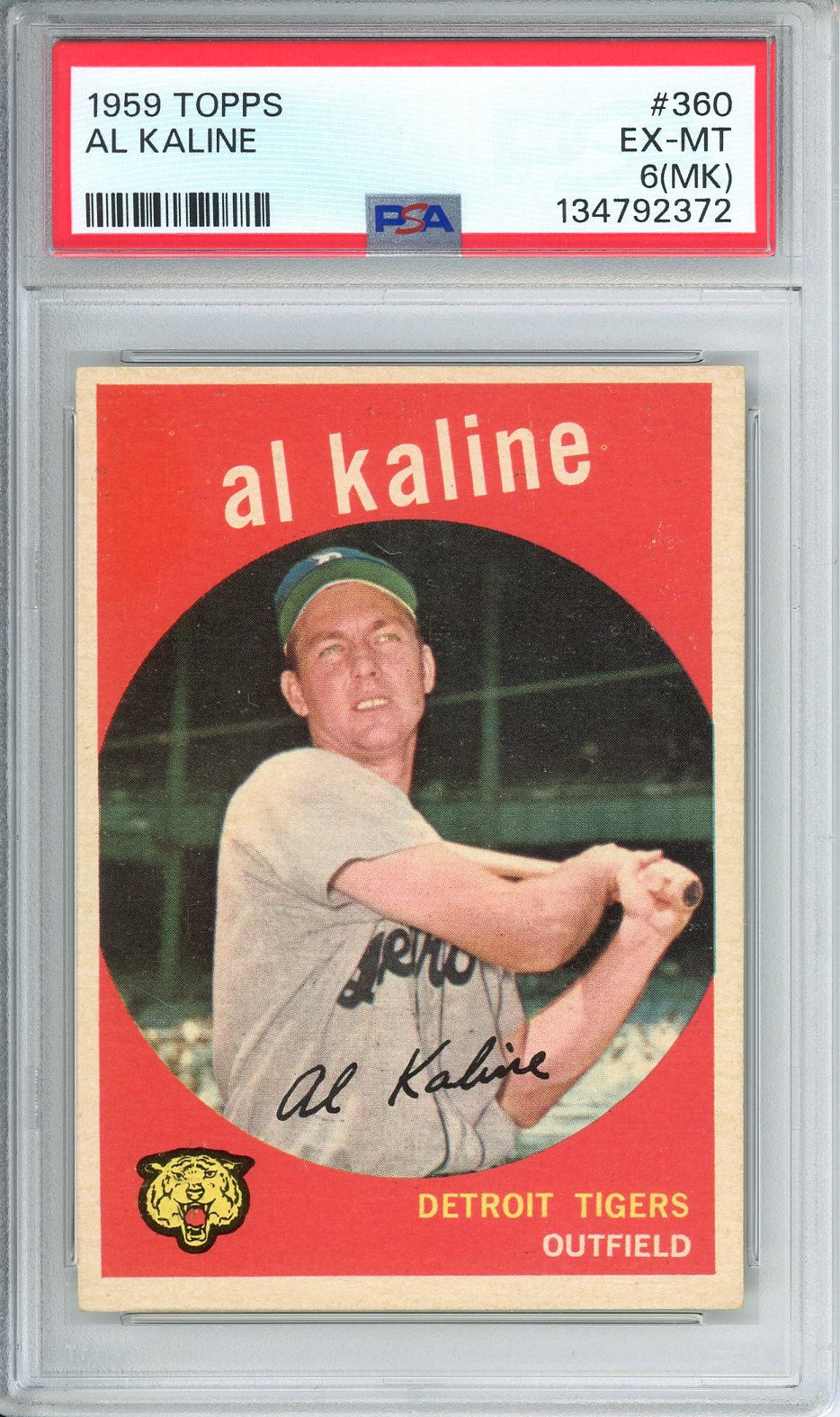 1959 Topps Al Kaline #360 PSA 6 (MK) EX-MT