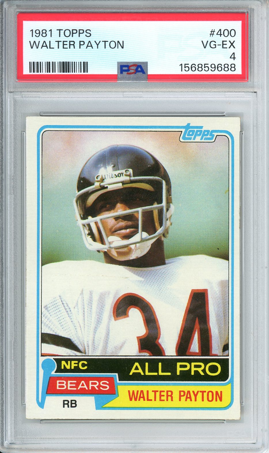 1981 Topps Walter Payton #400 PSA 4