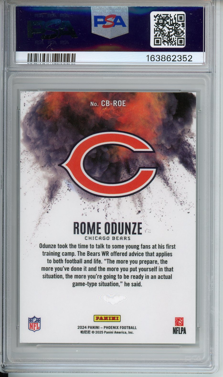 2024 Phoenix Rome Odunze Color Blast #CBROE PSA 9