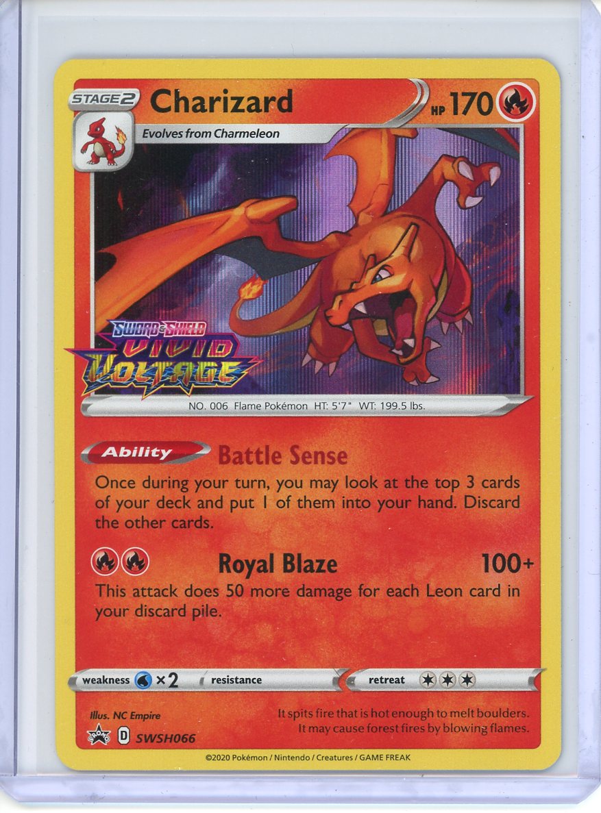 Pokemon Charizard SWSH066 Vivid Voltage Promo Prerelease Stamped Holo