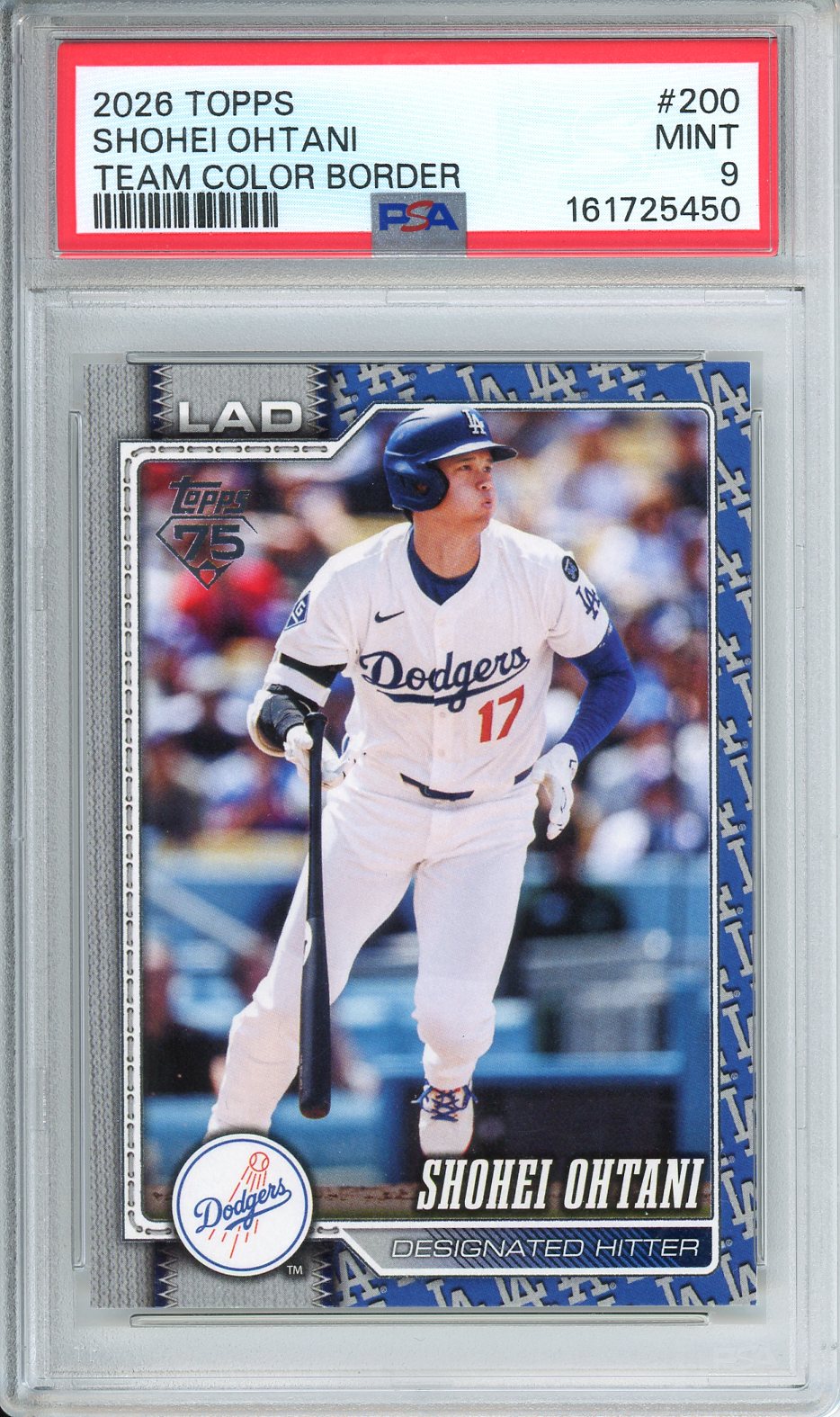2026 Topps Shohei Ohtani Team Color Border #200 PSA 9