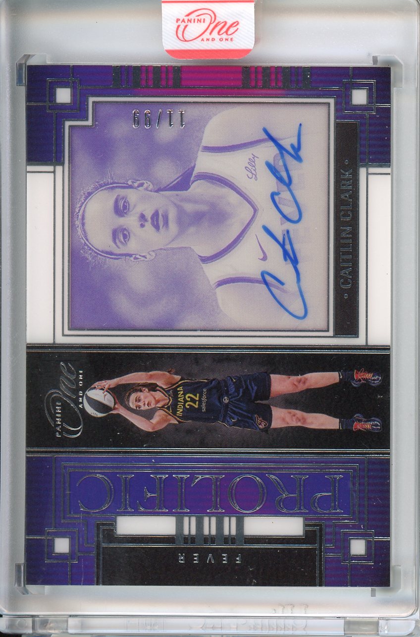 2025 Panini WNBA One and One Basketball Caitlin Clark Prolific Signatures /99