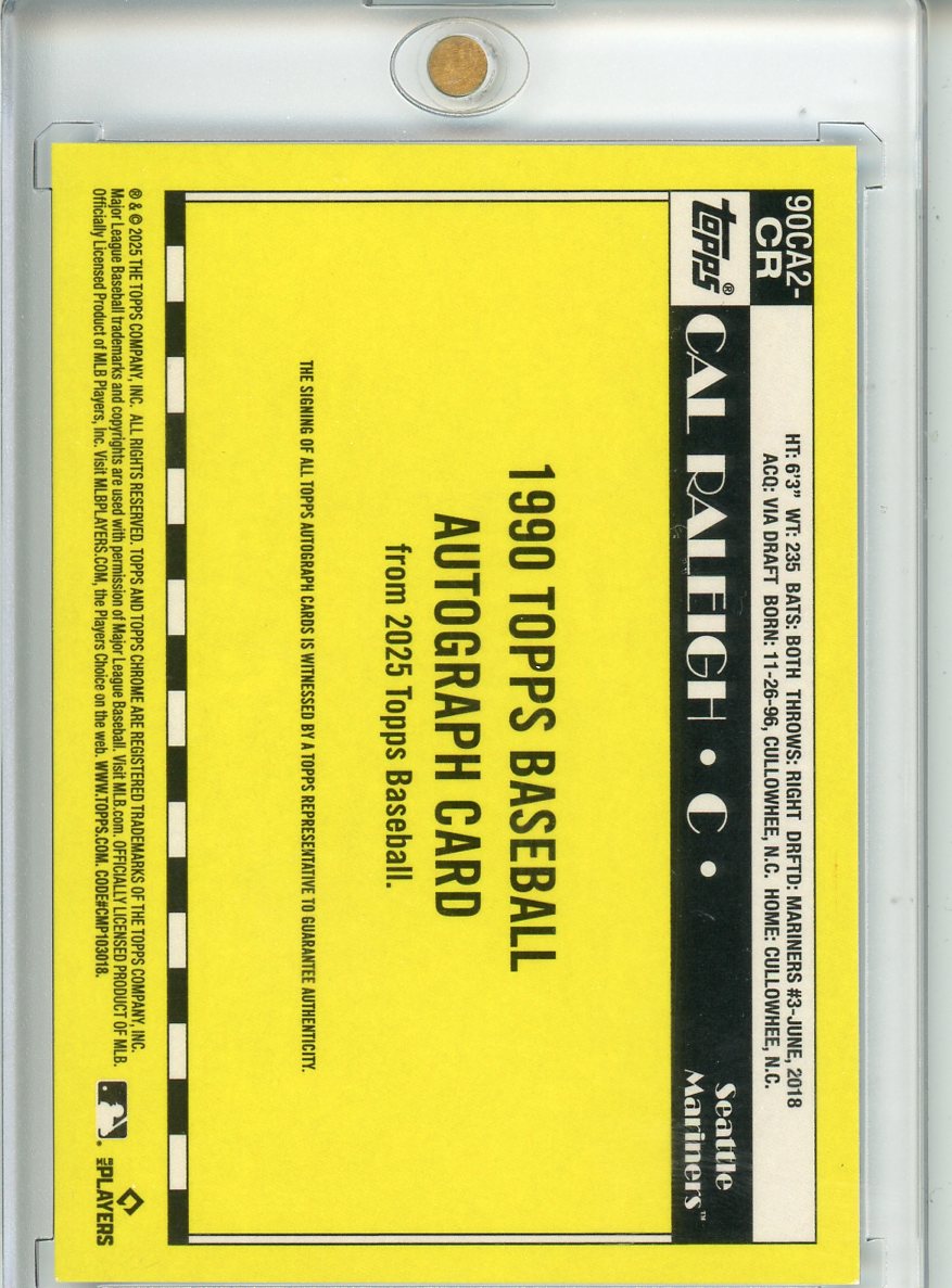 2025 Topps Cal Raleigh 1990 35th Auto Mojo /50 90CA2-CR