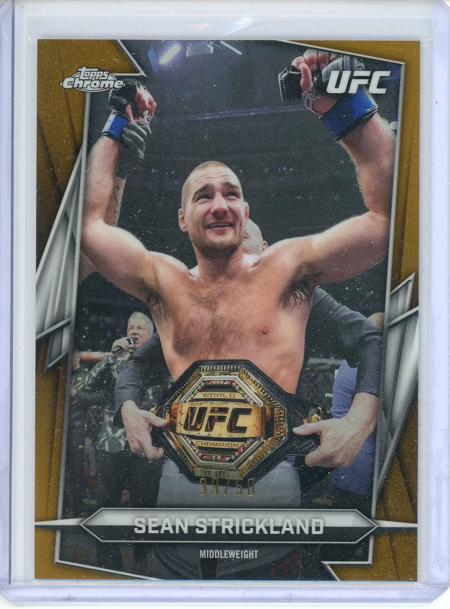 2026 Topps Chrome UFC Sean Strickland Gold /50 No. 2