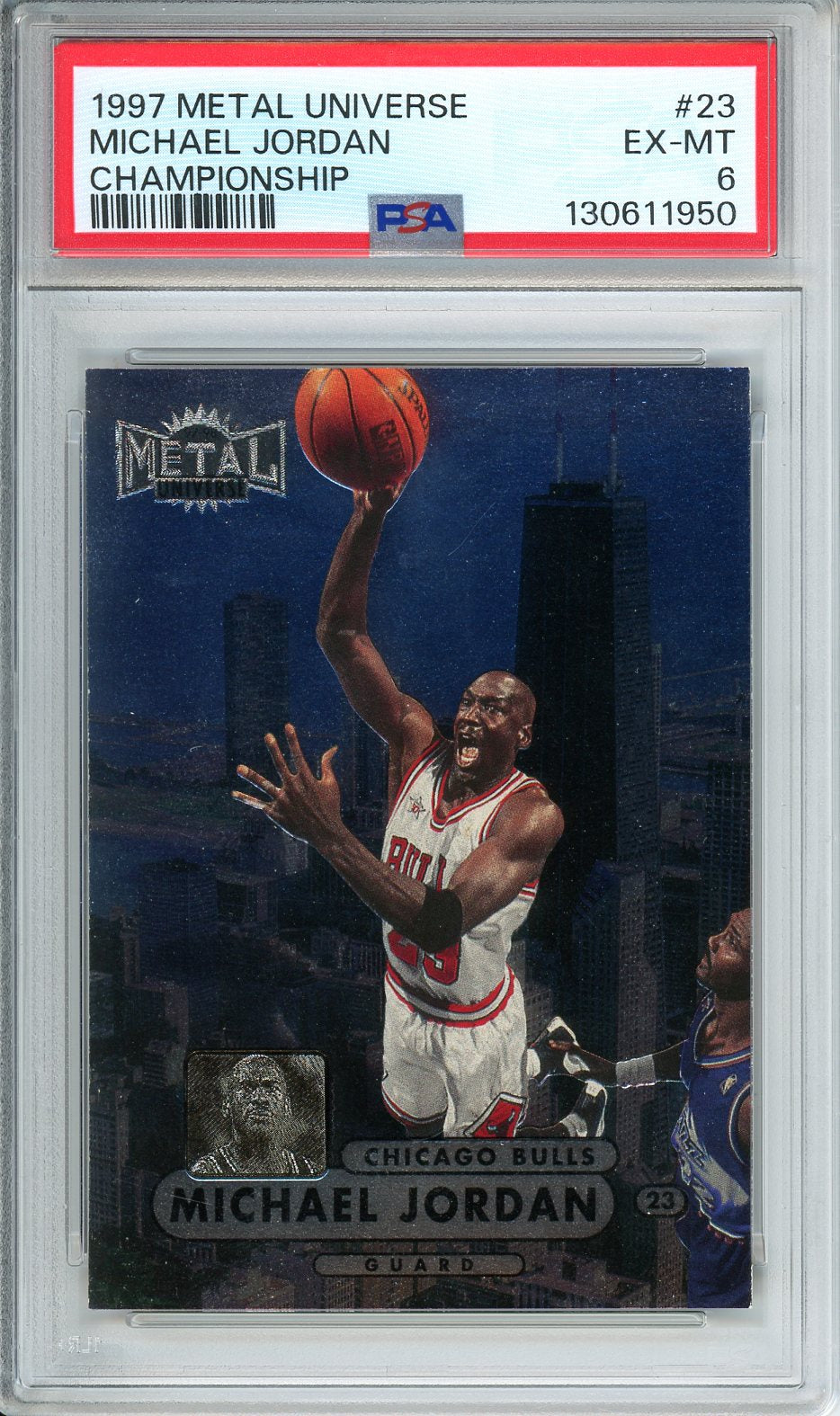 1997 Metal Universe Michael Jordan Championship #23 PSA 6