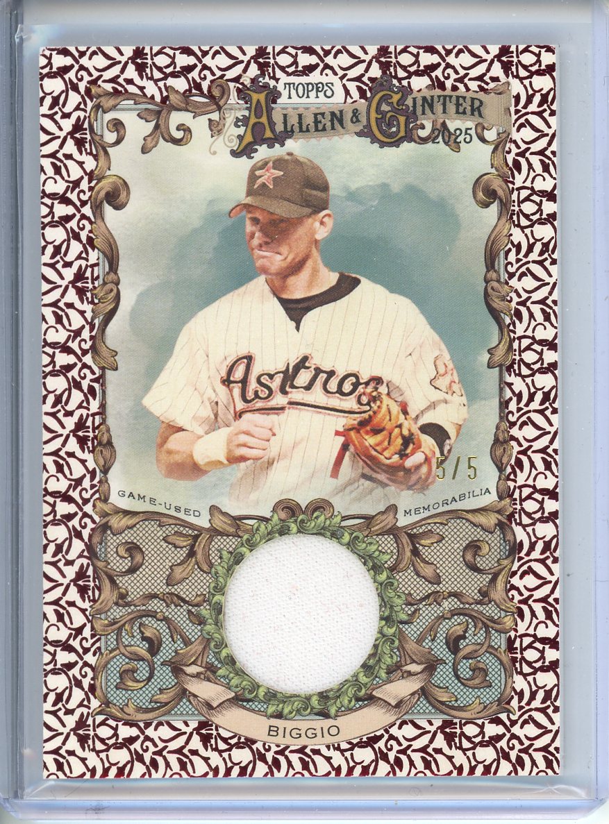 2025 Topps Allen & Ginter Craig Biggio Red Relic /5 AGR-CB Astros