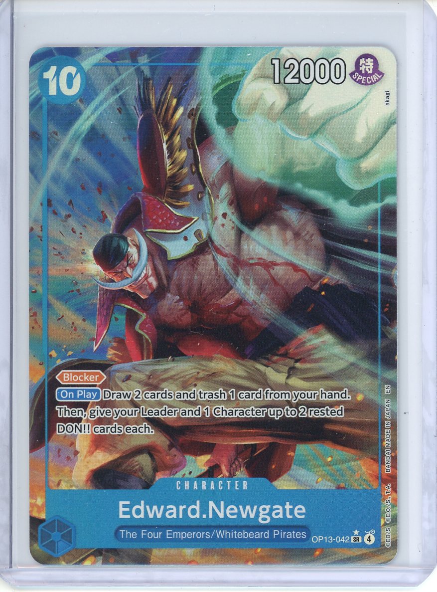 Edward.Newgate (Alternate Art) Carrying On His Will OP13-042 Super Rare