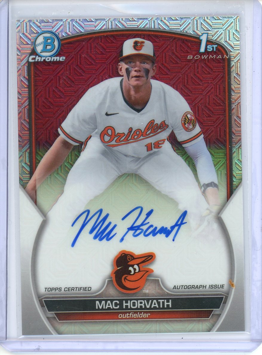 2023 Bowman Chrome Mac Horvath 1st Auto Mojo /150 CDA-MH