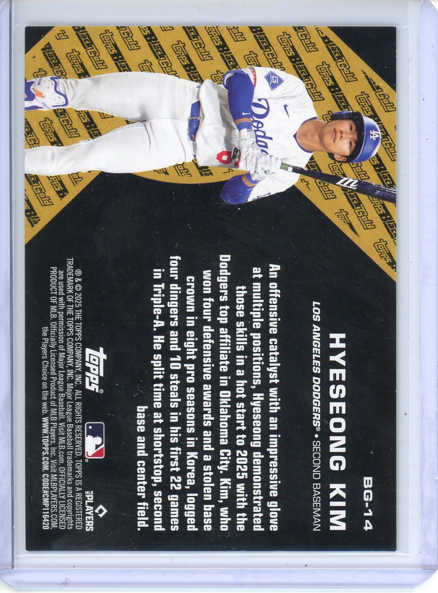 2025 Topps Black Gold Hyeseong Kim Green /99 Rookie BG-14