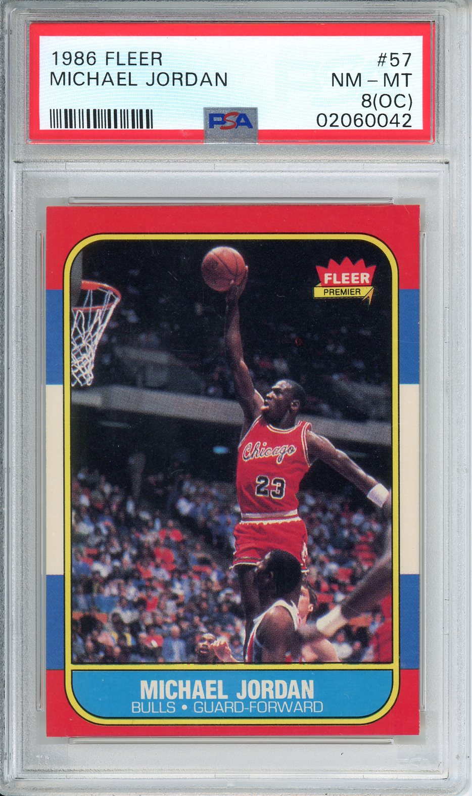 1986 Fleer Michael Jordan #57 PSA 8 (OC)
