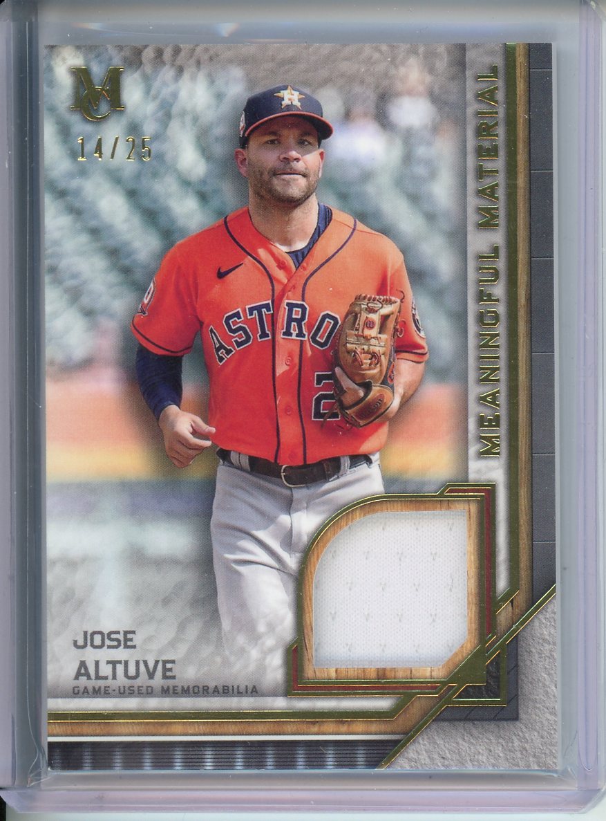 2023 Topps Museum Collection Jose Altuve Meaningful Materials /25 MMR-JA