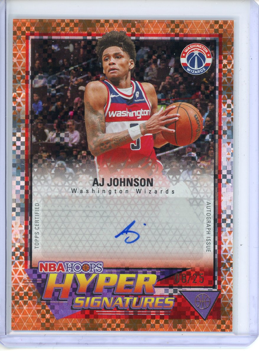 2025-26 Topps Hoops Hyper Signatures AJ Johnson Auto Orange /25 HHS-AJ