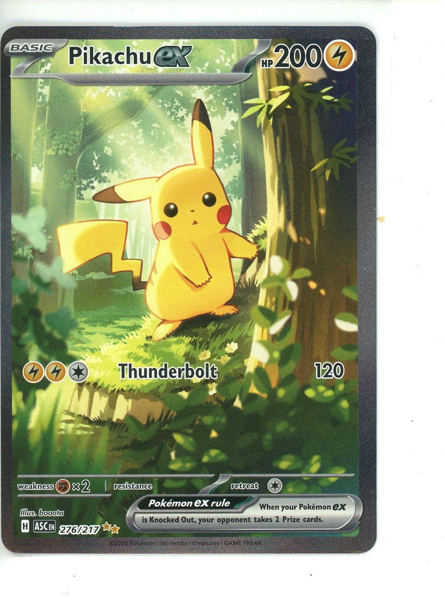 Pikachu ex Pokemon Card (Ascended Heroes 276/217) SIR