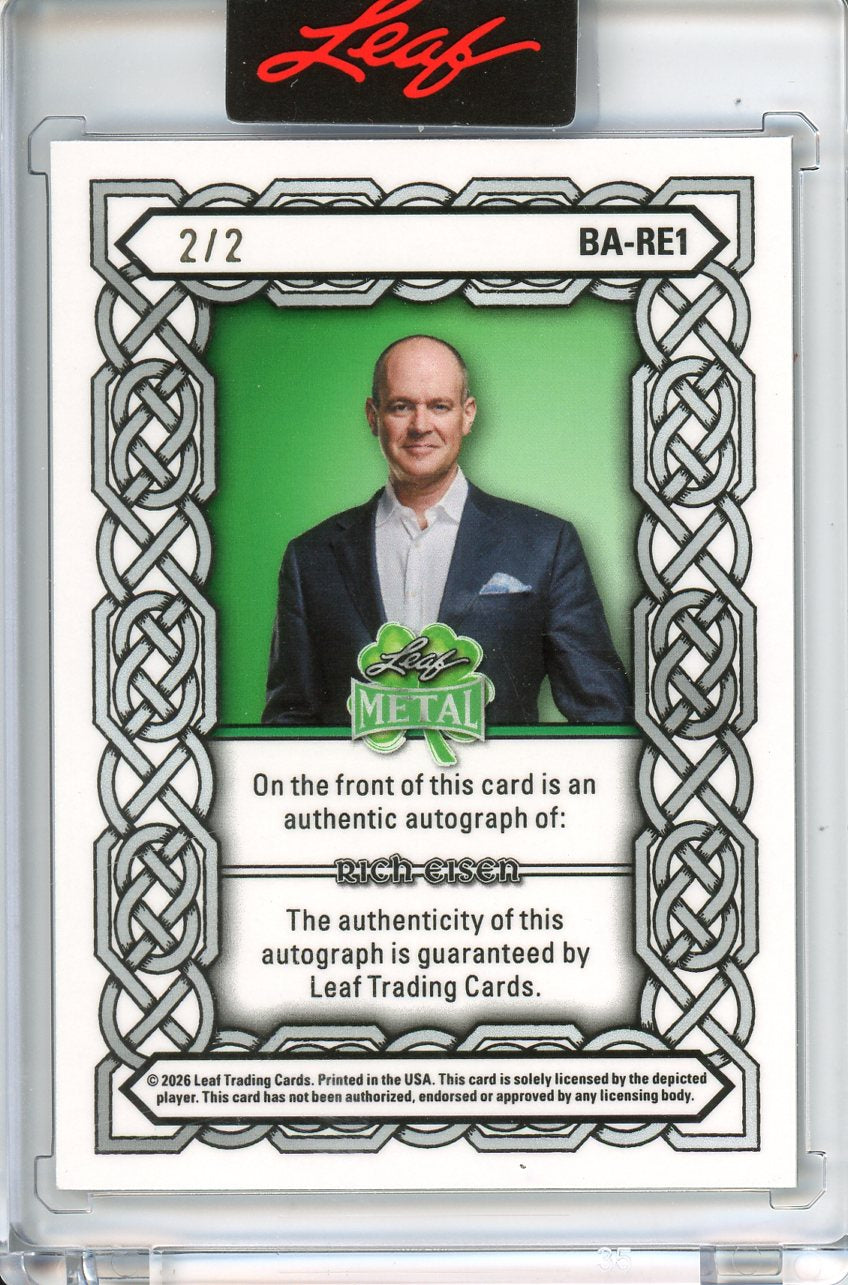 2026 Leaf Metal St. Patrick's Day Rich Eisen Auto /2 Red