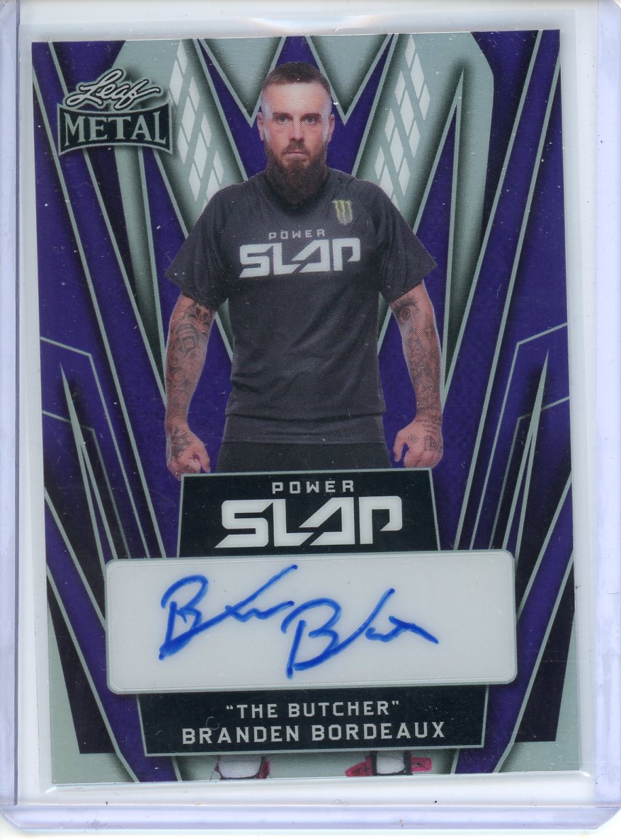 2025 Leaf Metal Power Slab Branden Bordeaux Purple Refractor Auto /25