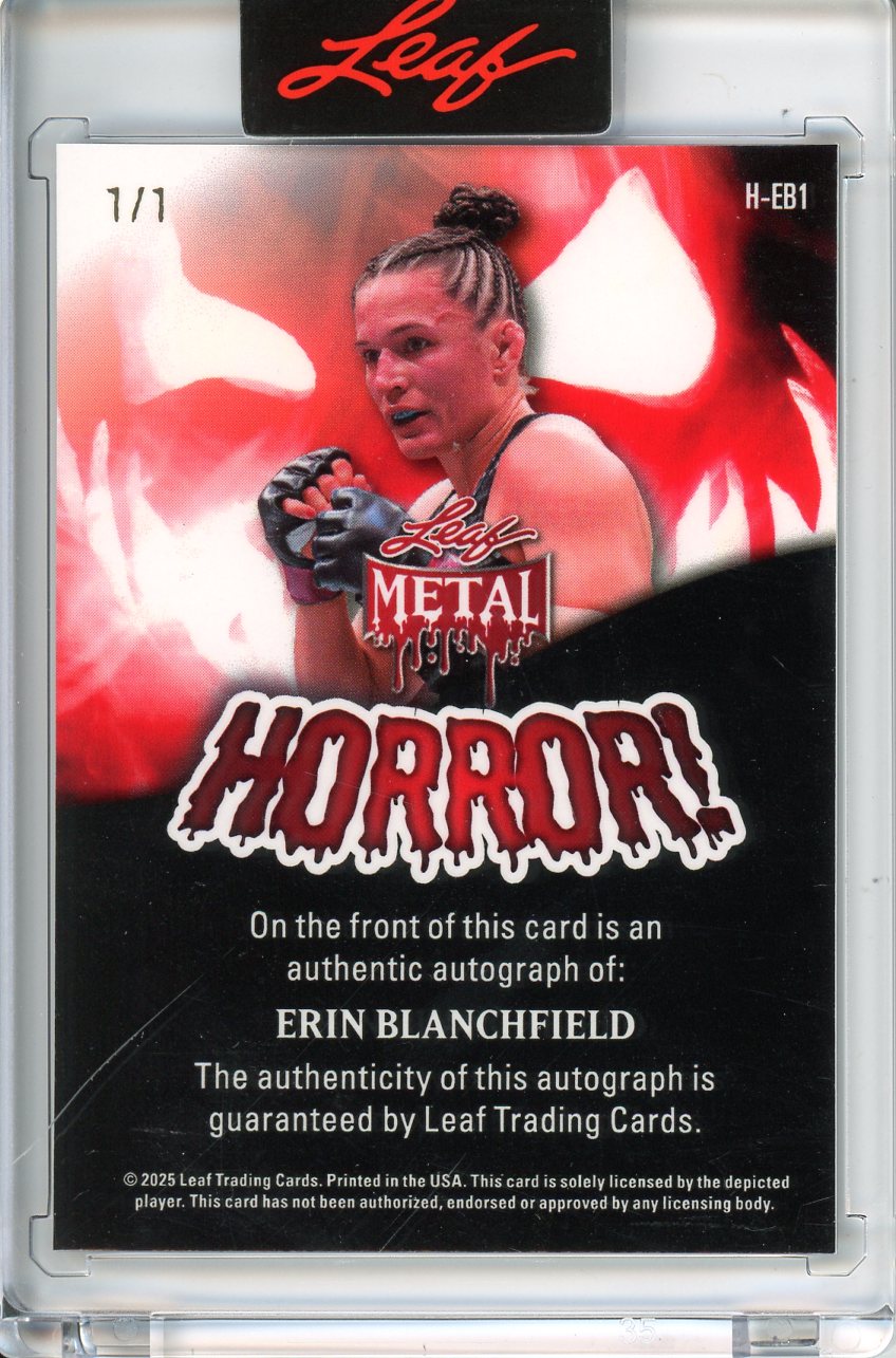 2025 Wild Card Metal Halloween Erin Blanchfield Autograph 1/1