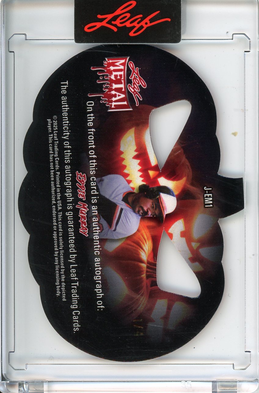 2025 Wild Card Metal Halloween Eddie Murray Autograph 1/4 Jack-O-Lantern