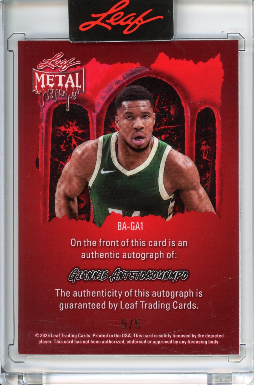2025 Wild Card Metal Halloween Giannis Antetokounmpo Autograph 5/5