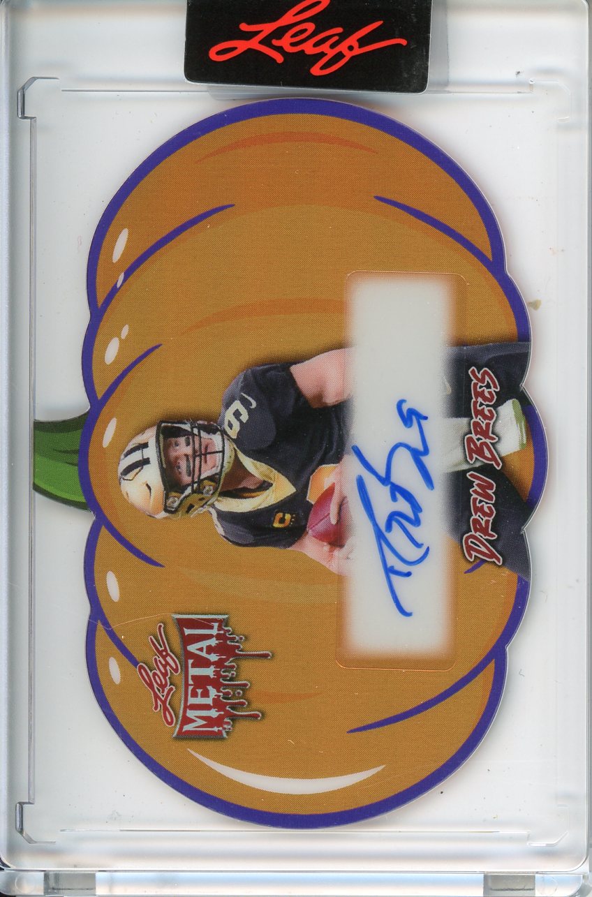2025 Wild Card Metal Halloween Drew Brees Autograph 8/13 Pumpkin