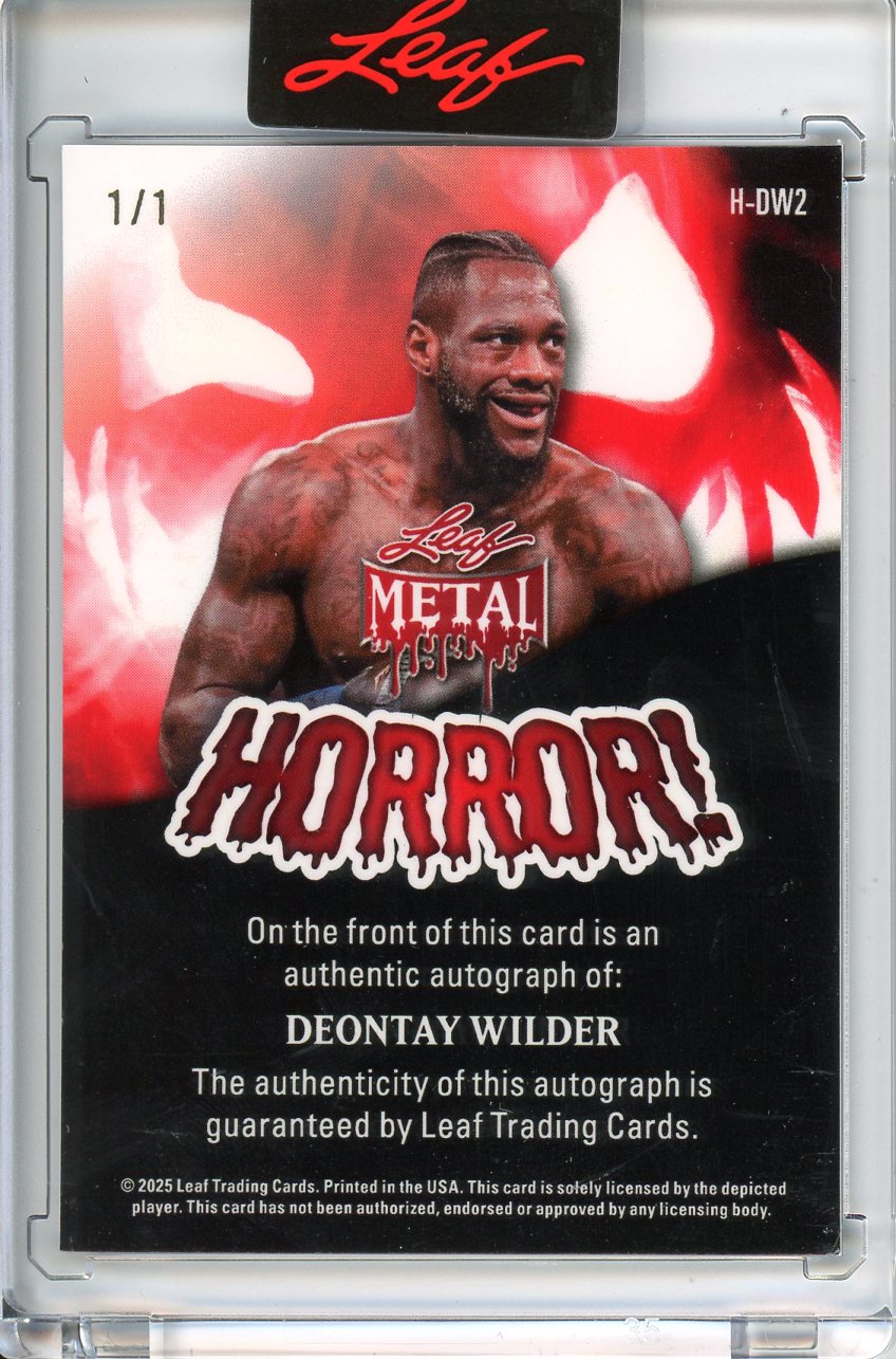 2025 Wild Card Metal Halloween Deontay Wilder Autograph 1/1