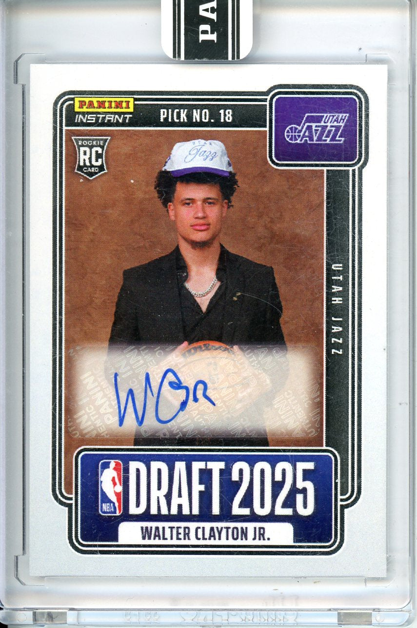 2025-26 Panini Instant Walter Clayton Jr. RC #NBADN-18 Auto